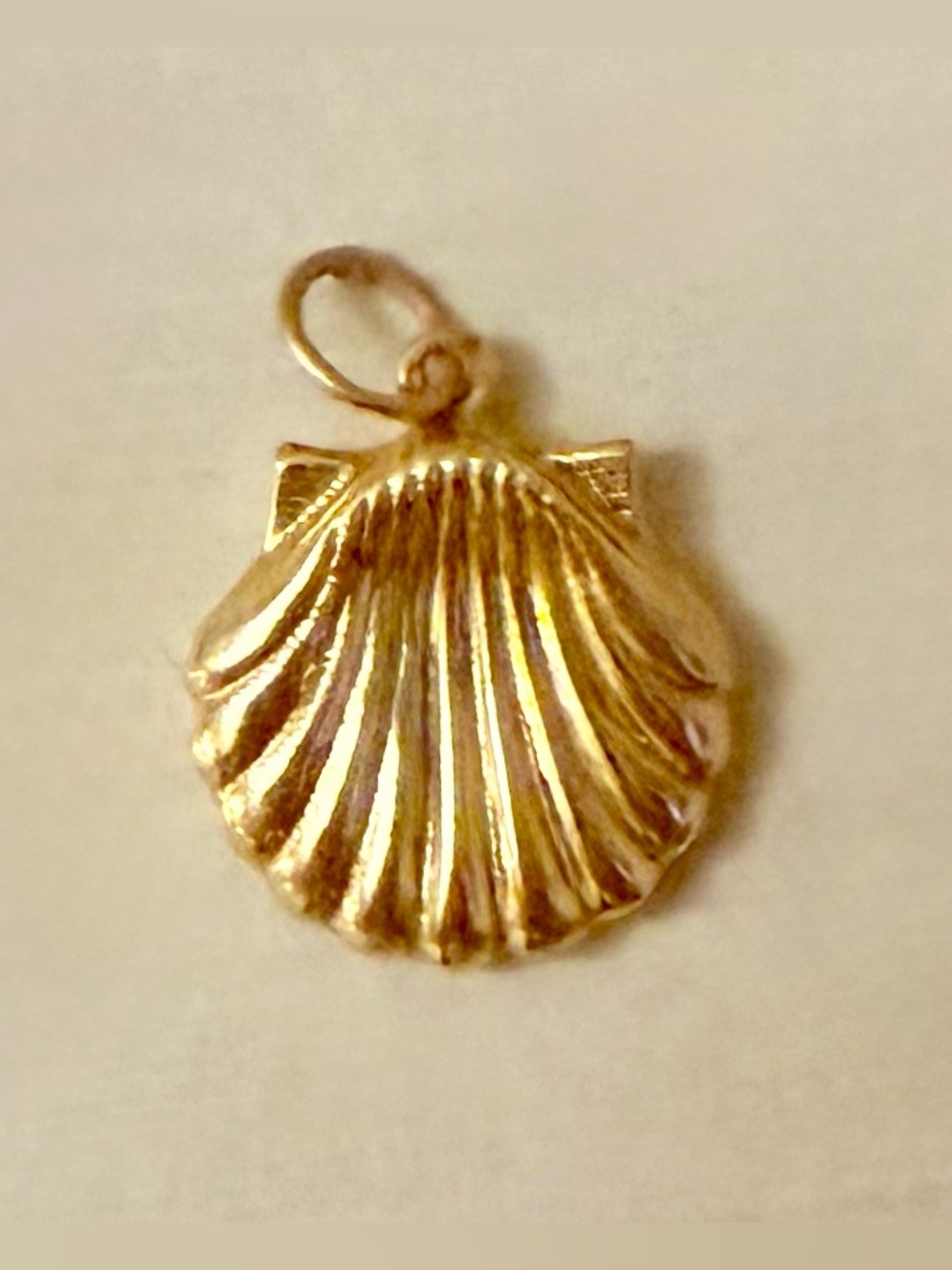 Portuguese Gold Shell Charm Pendant